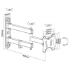 DELTACO Office, full-motion 3-way wall, 13"-27", 25kg, 75x75-100-100 ARM-0251