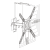 DELTACO Office, full-motion 2-way wall, 23"-55", 30kg, 75x75-400-400 ARM-0254