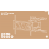 DELTACO Office, slim full-motion 3-way wall, 37"-80", 45kg, 200x200-60 ARM-0259