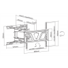 DELTACO Office, slim full-motion 3-way wall, 37"-80", 45kg, 200x200-60 ARM-0259