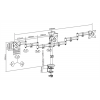 DELTACO Office, Tripple desk, 13"-27", 8kg, 75x75-100x100 ARM-0301