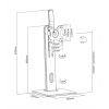 DELTACO Office Vertical Lift Single Monitor Stand ARM-0310