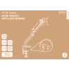 DELTACO Office, Singel desk, gas spring, 17"-32",1,5-8kg,75x75-100x100 ARM-0350