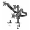 DELTACO Office, Tripple desk, gas spring,17"-27",1,5-8kg,75x75-100x100 ARM-0352