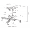 DELTACO Office Projector Ceiling mount, 225mm, 45kg ARM-0410