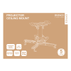 DELTACO Office Projector Ceiling mount, 225mm, 45kg ARM-0410