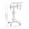 DELTACO Office Display Cart, 37"-70", 70kg, black ARM-0451