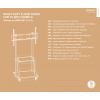 DELTACO Office, Heavy-duty mobile monitor cart, 37"-100",150kg,200x200 ARM-0453