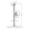 DELTACO Office Floor stand with brochure stand VESA 75x75, 100x100 Whi ARM-0512