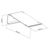 DELTACO Office, Laptop riser, 11"-15",10kg, aluminium ARM-0530