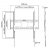 DELTACO, heavy-duty fixed wall, 32"-55", 50kg, 200x200-400x400 ARM-1150