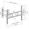 DELTACO, full-motion 3-way wall, 37"-70", 35kg, 200x200-600x400 ARM-1201