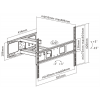 DELTACO,full-motion 3-way wall, 37"-70", 35kg, 200x200-600x400 ARM-1203