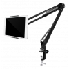 DELTACO Stativ för smartphones & surfplattor 4"-12.9", c-clamp, 360° ARM-278