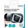 DELTACO magnetic car holder, air vent mount, for mobile phone, black ARM-C101