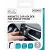 DELTACO magnetic car holder, angled air vent mount, for mobile, black ARM-C104