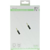DELTACO ljudkabel, 3,5mm hane till 3,5mm hane, 0,5m, vit