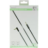 DELTACO ljudkabel, Vinklad 3,5mm hane till 3,5mm hane, 1m, svart
