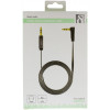 DELTACO ljudkabel, vinklad 3,5mm hane - 3,5mm hane, 2m, svart