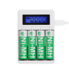 DELTACO Ultimate Ni-Mh USB charger with 4 x AA batteries C704A4-4xAA