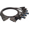 Octopus cable, 8xDB25ha RS-232 to MD68 VHDCI CBL-M68M25X8-100