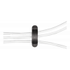 Självhäftande kabelklämma 3 platser 3-pack svart