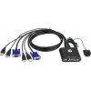 ATEN KVM-switch, 1 konsol styr 2 datorer, USB, 0,9m CS22U-AT