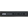 ATEN KVM-switch, 1 konsol styr 2 datorer, DVI, USB, 1920x1200, svart CS72D-AT