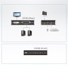 ATEN KVM-switch, 1 konsol styr 2 datorer, DVI, USB, 1920x1200, svart CS72D-AT