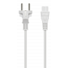 DELTACO apparatkabel, rak CEE 7/7 - rak IEC C5, 1m,3X0.75mm2, vit DEL-109CV