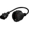 Strömkabel IEC C14 ha - CEE 7/4 (Schuko) ho 0.2m