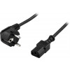 Strömkabel 3-pin vinklad-rak (7m)