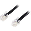 DELTACO modularkablage 4P4C(RJ9/RJ10/RJ22) 2m, svart