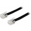 DELTACO modularkablage RJ12/6C 3m, svart