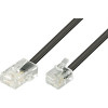 DELTACO modularkabel, 8P4C till 6P4C(RJ11), 3 m, svart