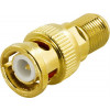 Adapter BNC - F-kontakt (ha-ho) Guldpläterad
