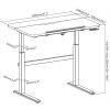 DELTACO Office, 2-Stage Single Motor Electric Desk, Tiltable Desktop DELO-0100