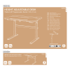DELTACO Office, 2-Stage Single Motor Electric Desk, Tiltable Desktop DELO-0100