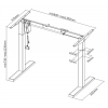 DELTACO Office 2-Stage Single Motor Electric Sit-stand Desk Frame, 840 DELO-0105