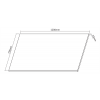 DELTACO Office, Desk board, White laminate, 1200x750x25mm DELO-0120