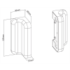 DELTACO Office, Slatwall Wall Mounting Plate DELO-0153