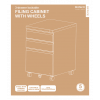 DELTACO Office, Cabinet on wheels with lock, 3 drawers, white DELO-0160