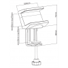 DELTACO Office, Clamp-On Power Strip Holder DELO-0201