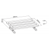 DELTACO Office, Ergonomic Tiltable Steel Foot Rest DELO-0300