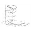 DELTACO Office, Ergonomic Leaning Chair with Anti-Fatigue Mat DELO-0302
