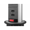DELTACO Office Tabletop Pop-Up Power Strip with Surge Protector DELO-0402