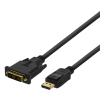 DELTACO Lenovo DisplayPort - DVI-D Single Link, 2m, svart DP-2022