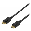 DELTACO DisplayPort monitorkabel, 20-pin ha - ha, 15m, svart