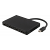 DELTACO miniDisplayPort - 4xDisplayPort MST-hubb, 3840x2160 i 60Hz, sv DP-911