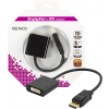 DELTACO DisplayPort till DVI-D singlelink adapter, 0,2m, ha-ho, svart